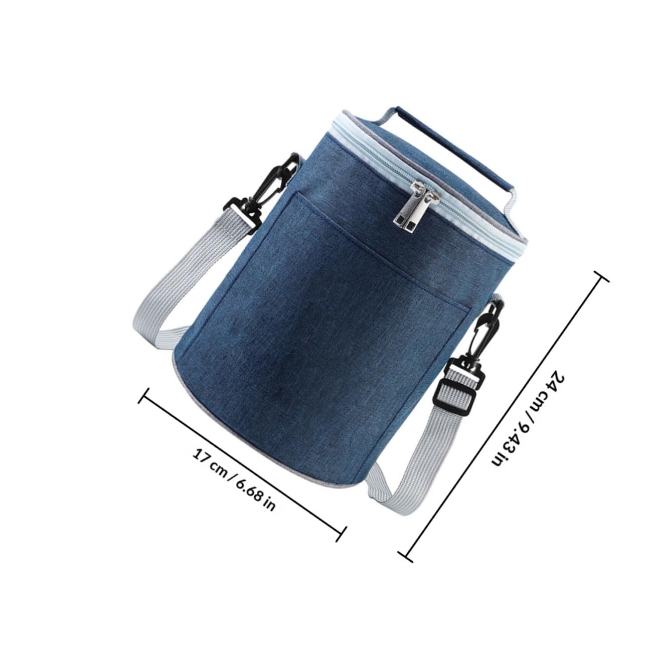 Tragbare Thermotasche aus Oxfordstoff, Kompakt, Marineblau