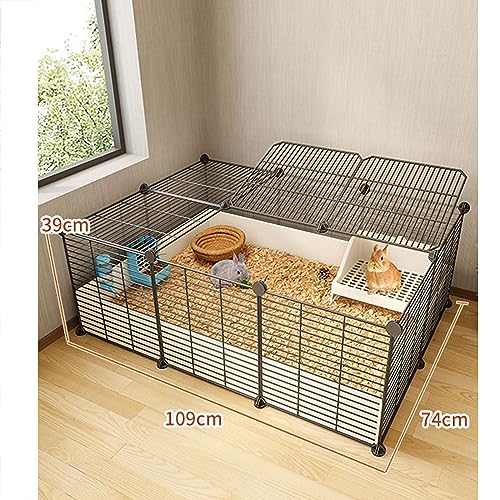 Cage pour chat et clapier pour 2 lapins, enclos durable petits animaux - 8