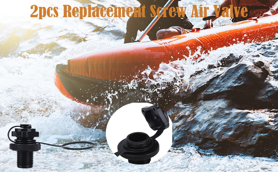 2 Valves à Air De Rechange Pour Bateau Gonflable - Filetées, Étanches, Compatibles Radeau, Canot, Piscine