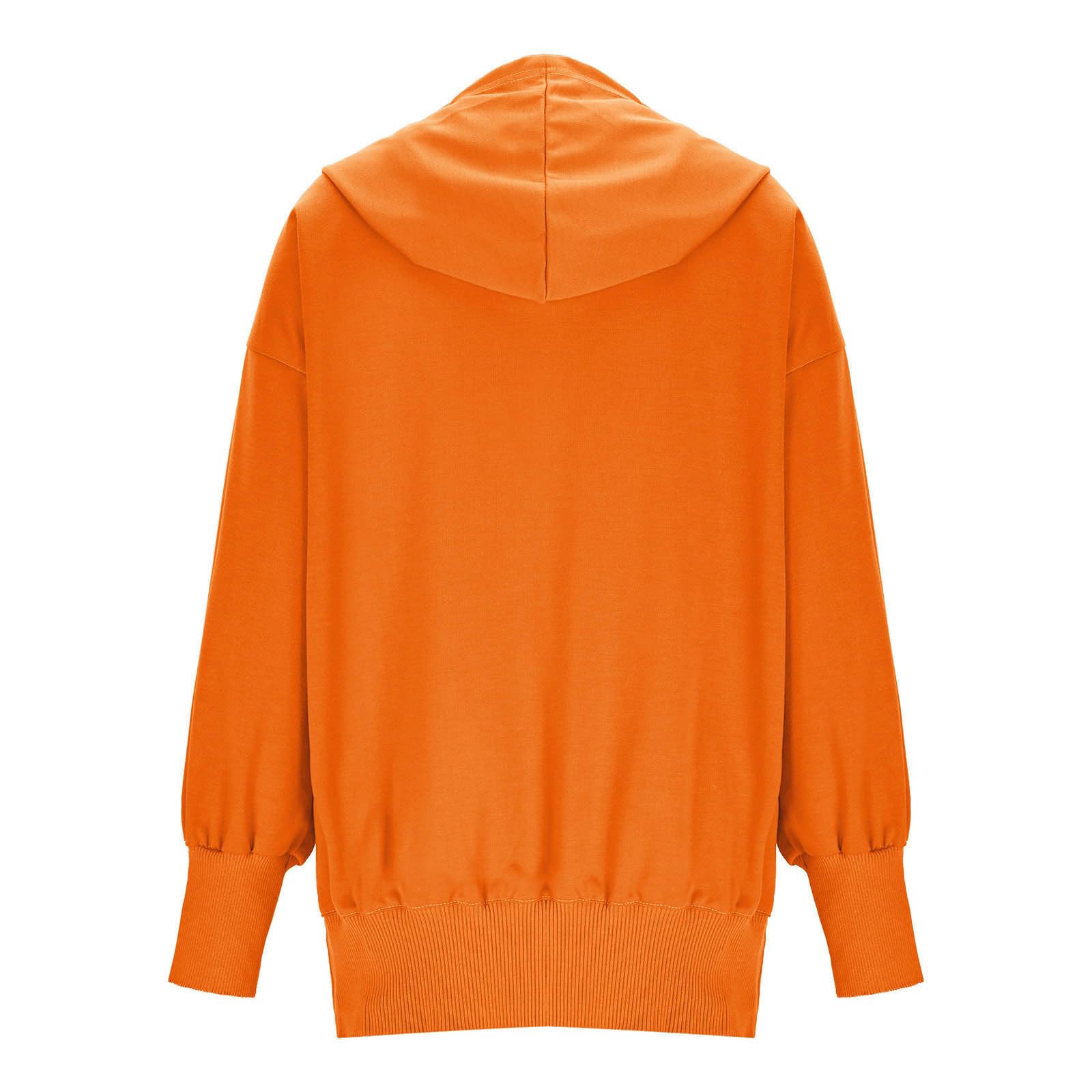 Sweat à Capuche Femme Grandes Tailles Hoodie Slim Fit Sweat-Shirt Col Rond Outerwear Doux Streetwear Classique aux Couleurs Assorties Veste à Manches Longues Haut Couleur Unie Mode Hiver Vêtements