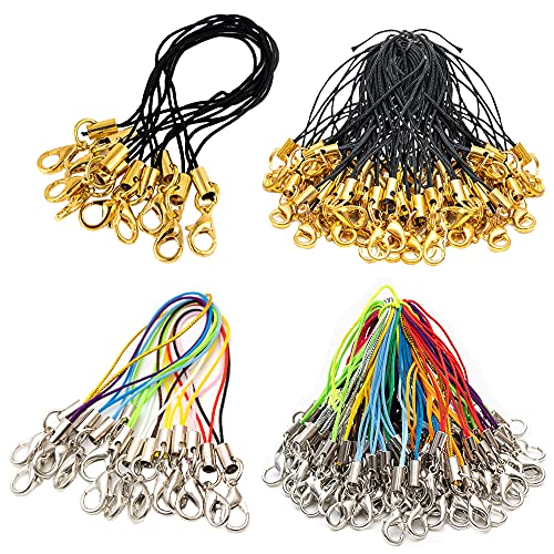 Vasemele 200 Piezas Cierre Langosta Teléfono Móvil Lanyard Colgante Movil Correas del Encanto Teléfono Móvil Lanyard para Colgar Accesorios Manualidades Fabricación de Bricolaje Cover