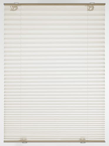 Plissee Solo mit Saugnäpfen Creme 50 x 130 – Ansicht 1