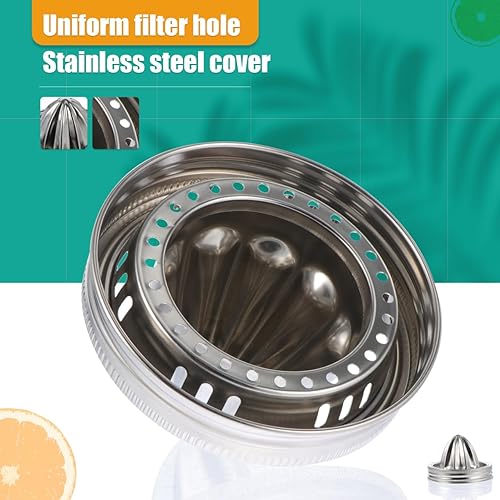Miniatura 8 de Exprimidor manual de latas Mason de acero inoxidable, exprimidor de cítricos para el hogar, material de cocina, fácil de limpiar, diseño de ahorro