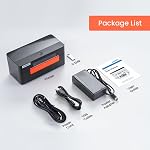 Bluetooth Thermal Shipping Label Printer - vretti 4x6 Wireless Label Printer for Small Business Shipping Packages Canada Post - D463B Thermal Printer Compatible with iPhone Android macOS, Black-Ornage