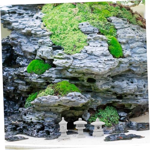 Lanternes décoratives en grès extérieur intérieur lot de 4 modèles miniatures POPETPOP