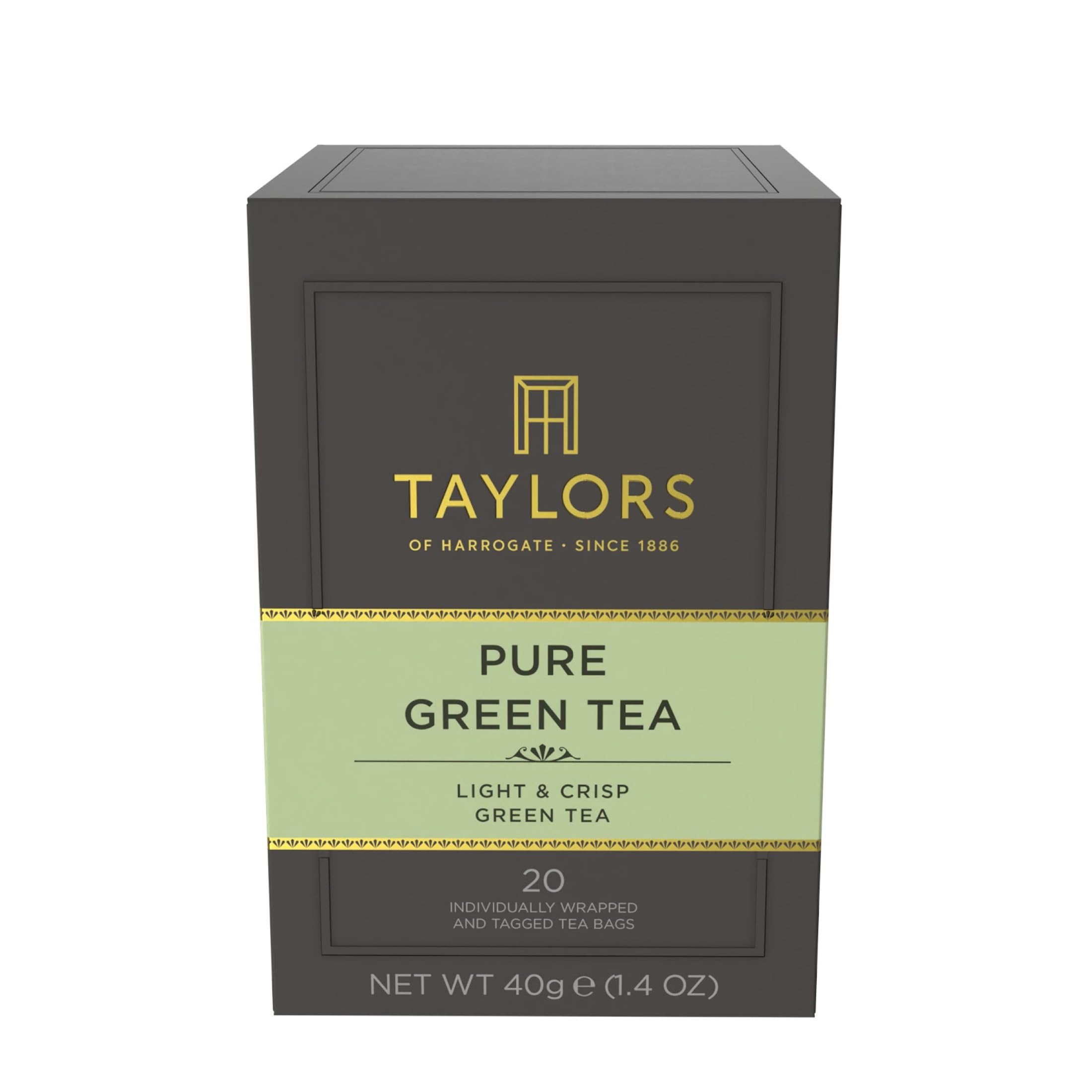 Taylors of Harrogate Thé Vert Pur - Délicat, Doux et Frais Sencha Chinois - 20 Sachets