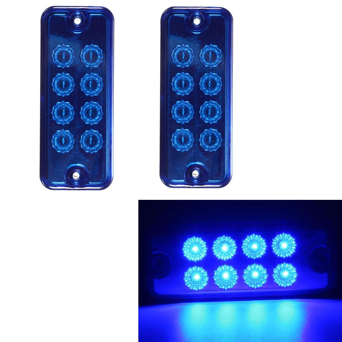 VIGORFLYRUN PARTS LTD 10Pcs Feux De Gabarit Latéraux, Feux De Côté 3 LED 3/4" Rond Feux De Dégagement Pour 12V Remorque Camion Lorry