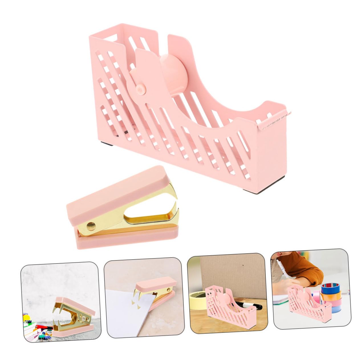 3 Sätze Heftgerät und Klebebandspender Büromaterial für Zuhause und Büro Heftentferner für Scrapbooking und Kunstprojekte Teiliges Set