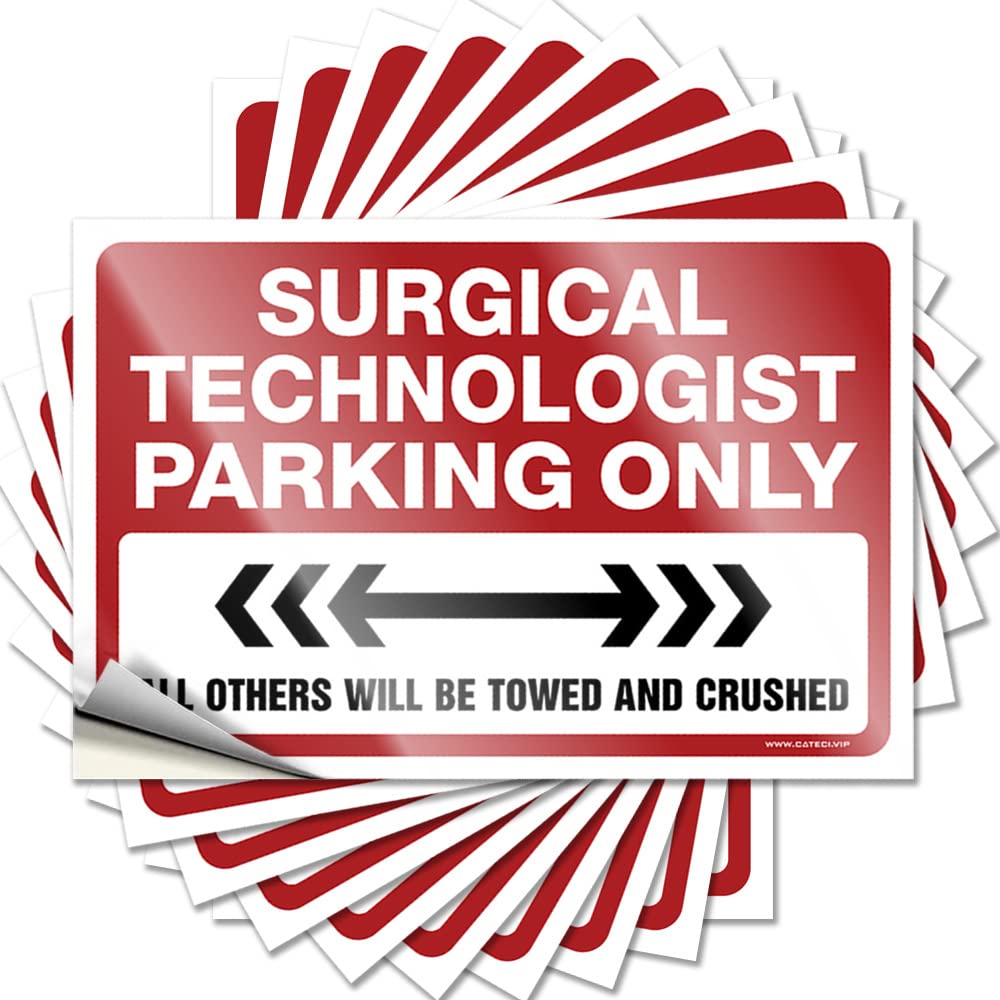Outside Decor for Porch Saying Durable Nice | Surgical Technologist Parking Only Spicy Self Adhesive Sticker for Cars DIY(6X9CM)