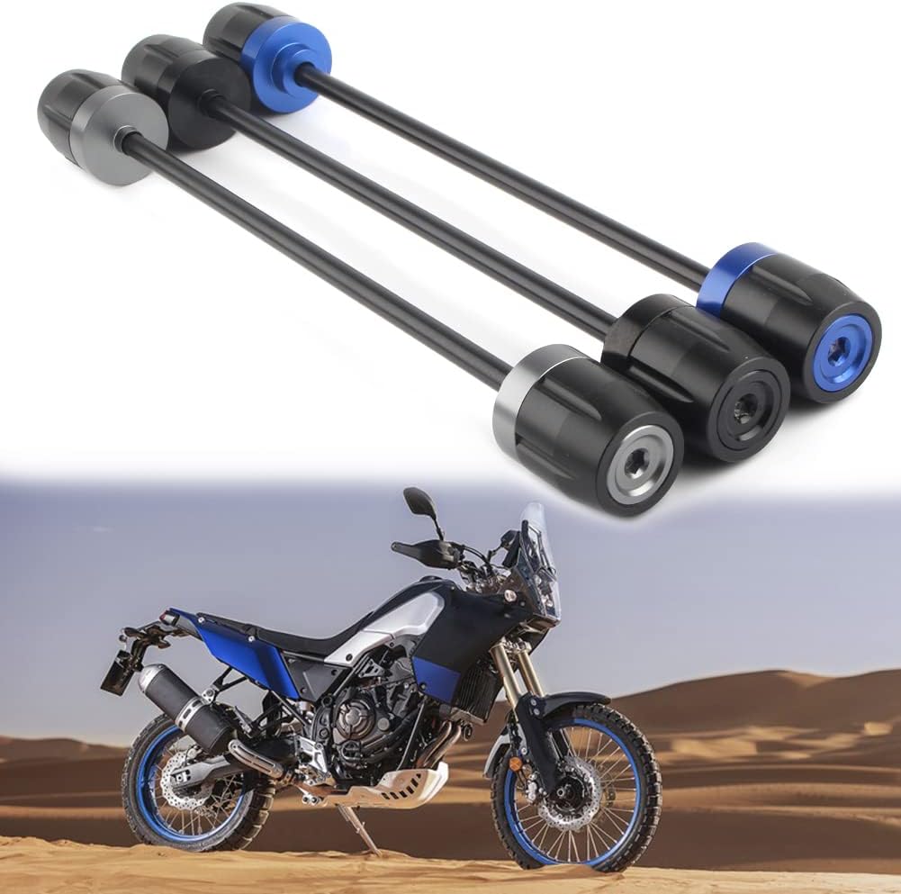 Front Spindle Bobbins Axle Fork Slider for Yamaha Tenere 700 2019-2021 Black