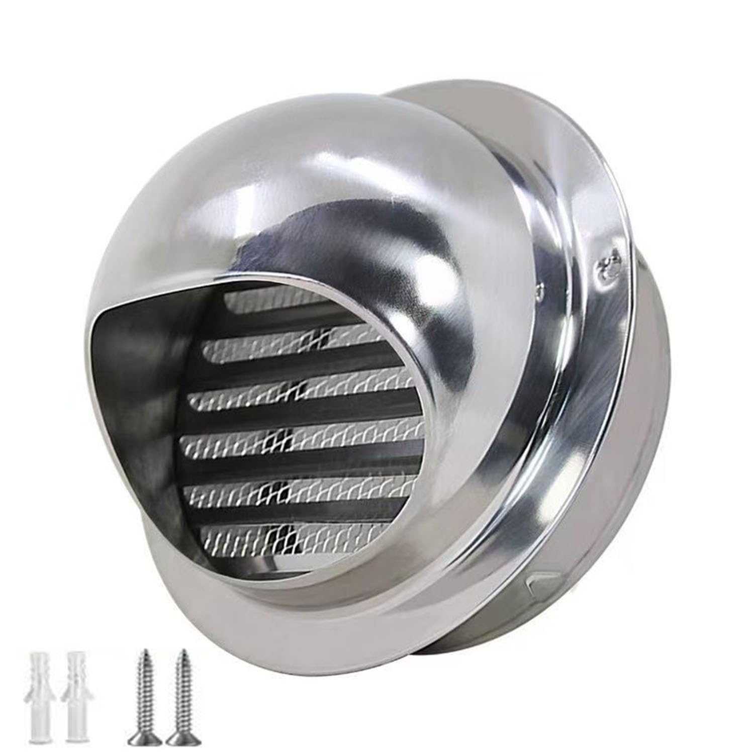 Rejilla de ventilación de Acero Inoxidable para Campanas extractoras murales, Rejilla de ventilación Redonda para conductos de ventilación y extracción (300 mm)