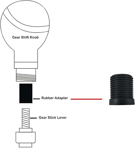 Vista 40 de Lunsom Pomo de palanca de cambios de aluminio de 5 pulgadas, mango de palanca de cambios de aleación larga, cabezal de cambio automático