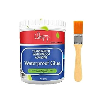 Waterproof Glue For Roof Leakage,Transparent Waterproof Glue 300g with Brush,Leak Repair Indoor and Outdoor Coating,Anti-Leakage Agent, Sealant Glue, (Waterproof Gel)