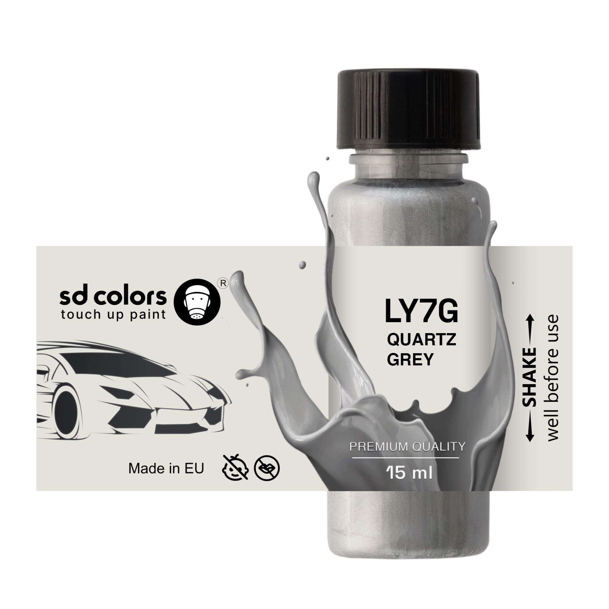 Sd Colors Just Paint Quartz Grey Ly7g New Touch Up Paint 15 Ml Repair Scratch Chip Brush Color Code Ly7g Quartz Grey (Just Paint)