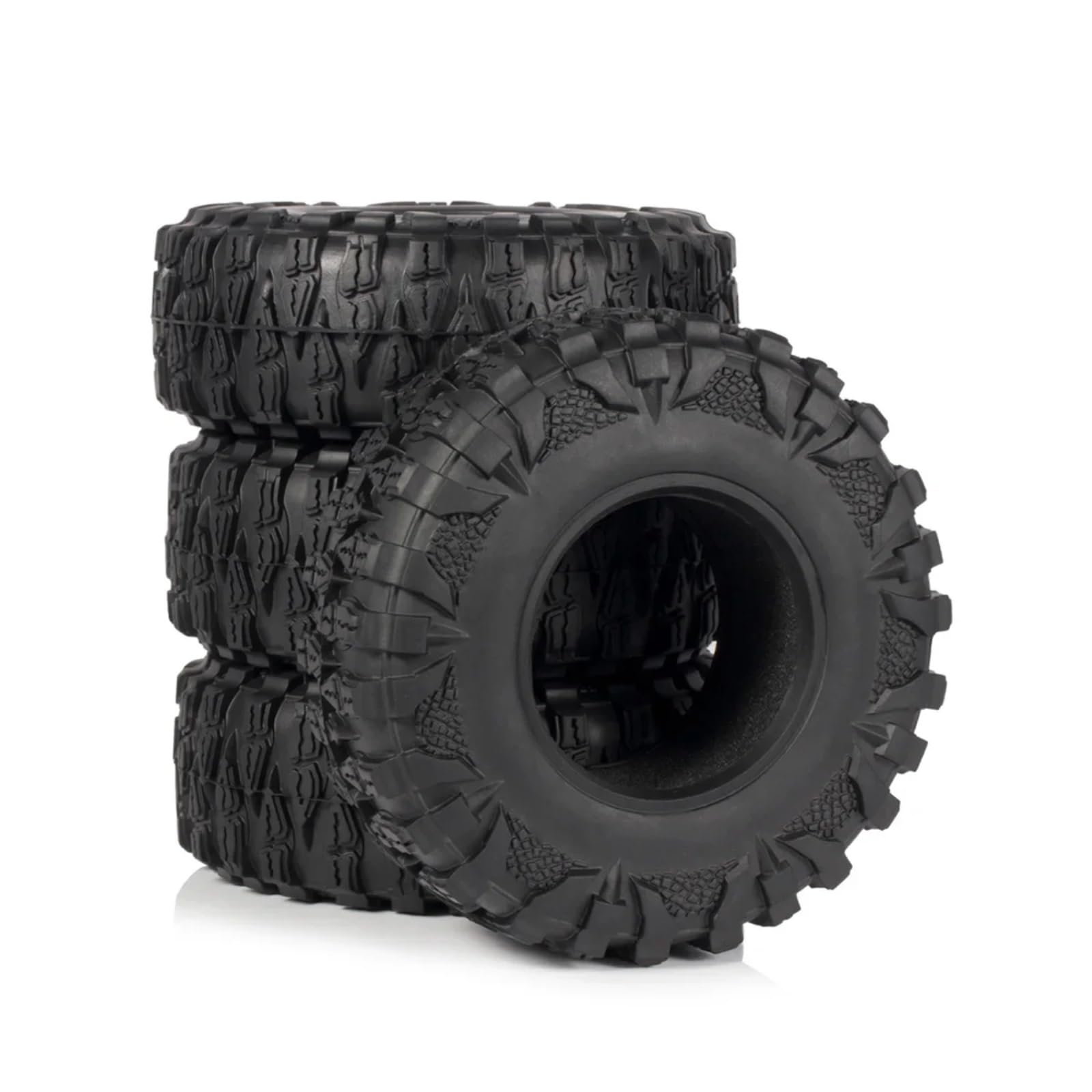 para SCX10 II para Capra para Wraith para TRX4 D90 CC02 para RGT 86190 YK4103 ZP1001 1/10 2, ''neumáticos Goma 120x45mm RC Camiones Coche Orugas RC Rueda Neumáticos