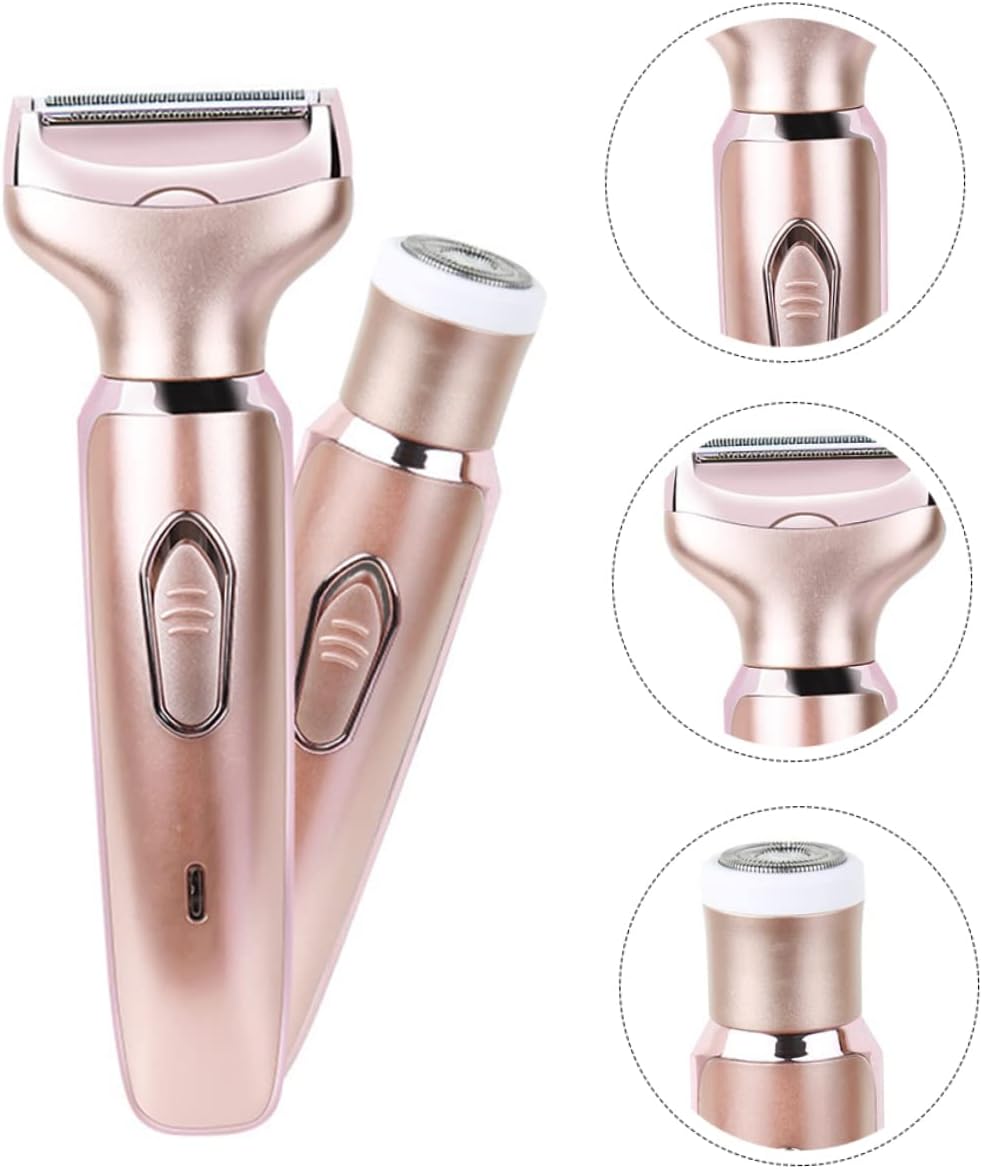 GALPADA 2-in-1 Hair Remover for Women Rechargeable Washable Razor Charging Base Compact Size for Travel Gentle on Skin