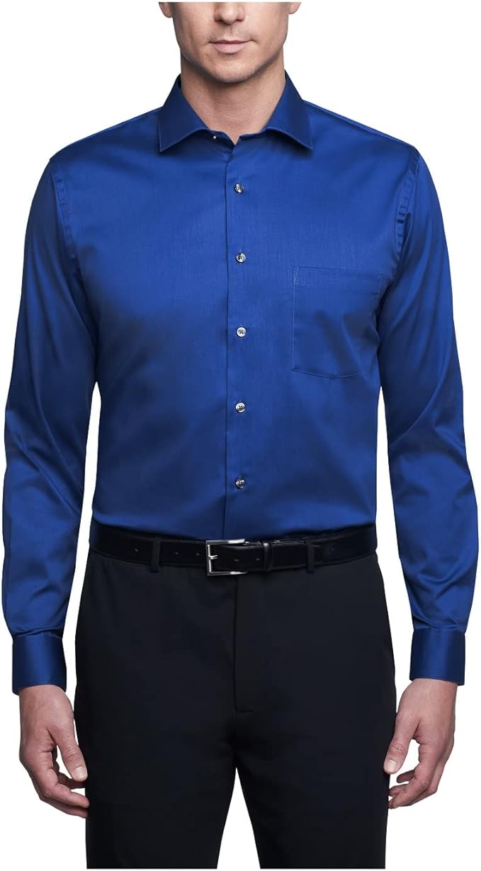 Van Heusen Men's Dress Shirt Regular Fit Flex Collar Stretch Solid