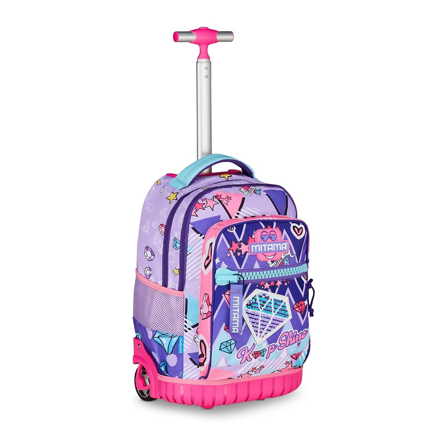 Mitama Run Extra Double Diamond Trolley for Girls, Elementary and Middle School, 33 Litres