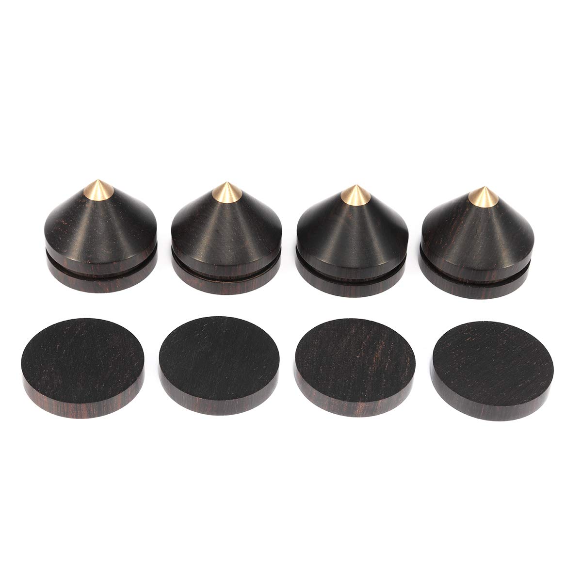 4 Piedini Isolanti In Ebano Per Altoparlanti – 33x16 Mm – Antiurto