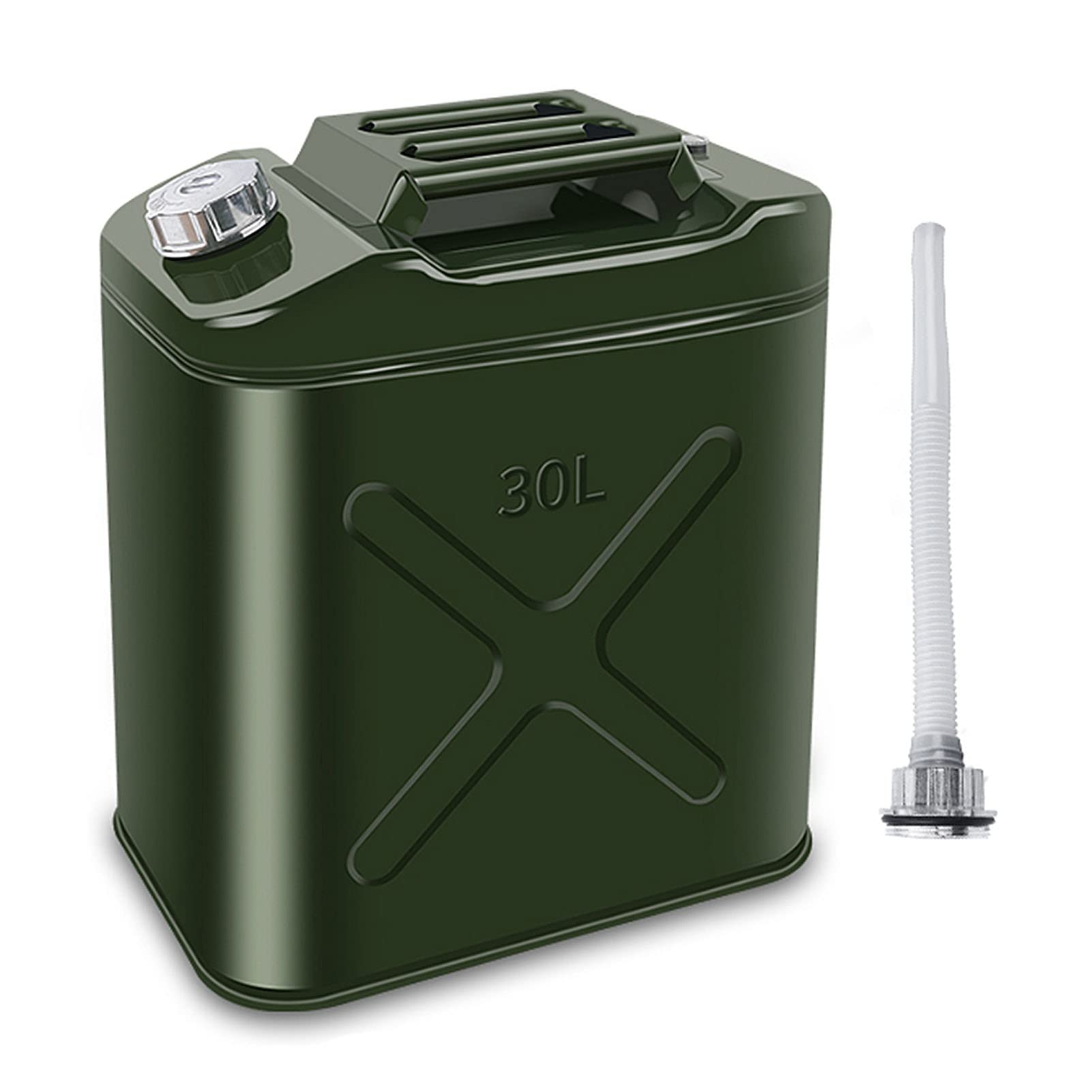 Conteneur Carburant Métal de 30 Litres WUTONG Qualité Robuste avec Bec