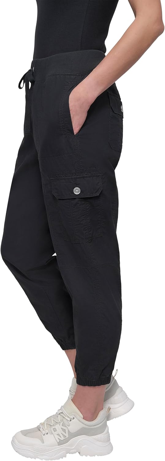 DKNY Women's Twill Cargo Jogger Pants - Image 3