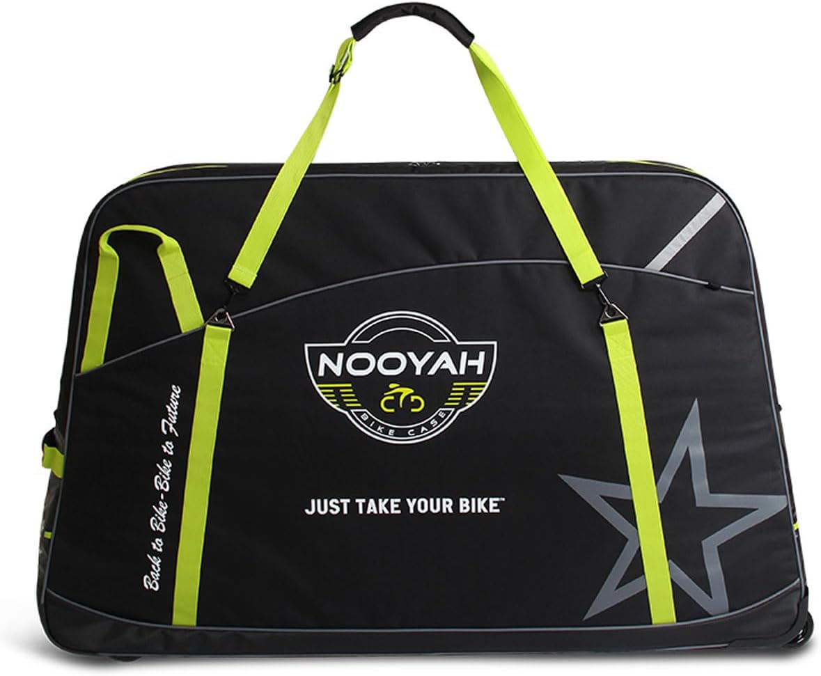 NOOYAH Bike Travel Bag with Handles,Shoulder Strap & Wheel - Bike Airplane Transport Case Bicycle Accessories Carry Bag for 26 to 29 inch MTB & Road Bike