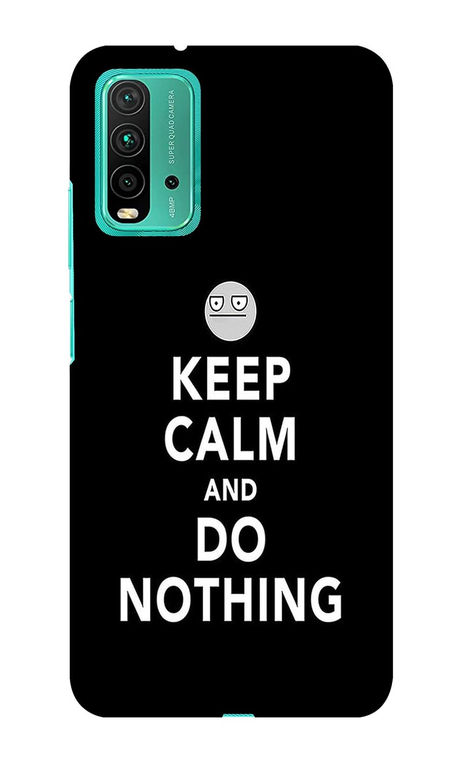 Blutec Keep Calm Design Printed Polycarbonate Back Cover for Redmi 9 Power bl830313031 (Black