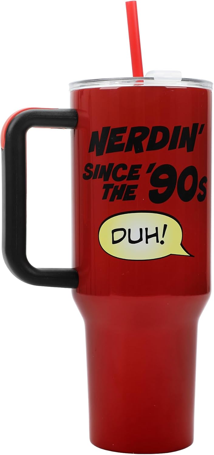 Bioworld Deadpool Nerdin' Since The 90s 40 Oz Stainless Steel Tumbler - Image 4