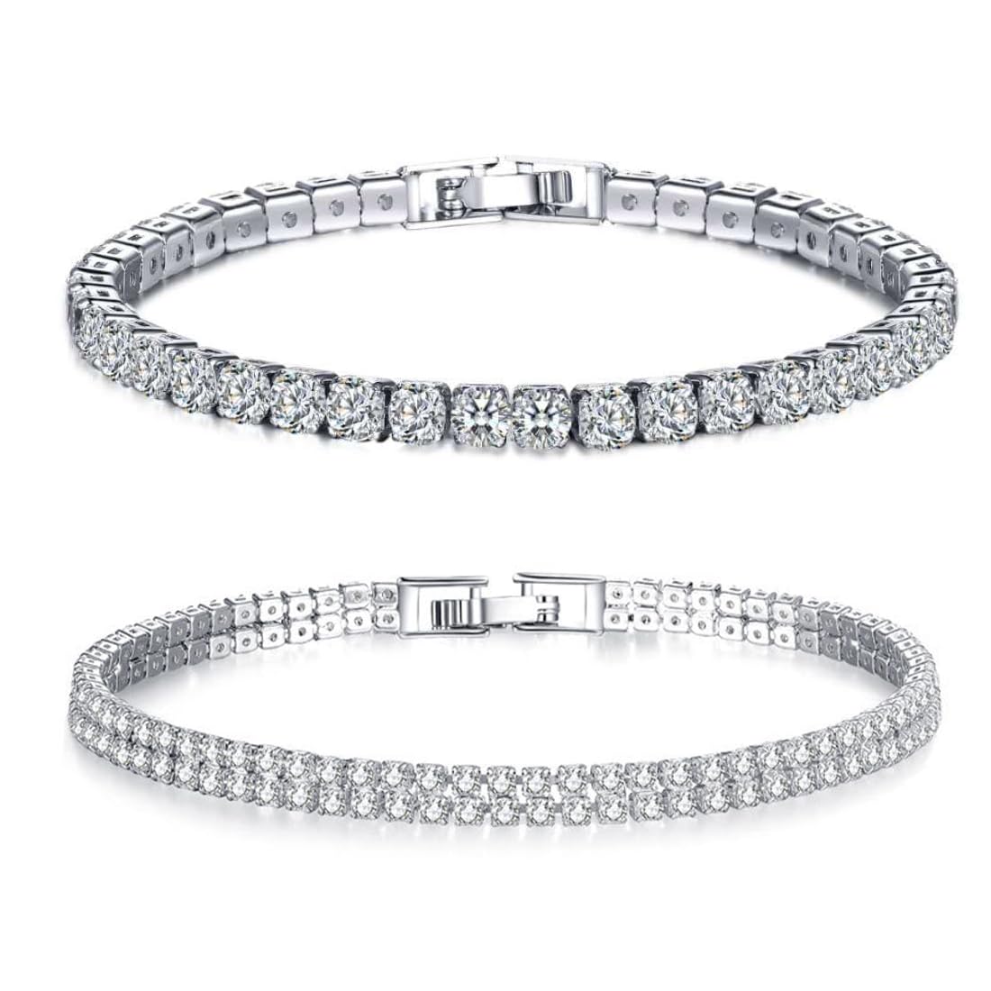 Bracciale Tennis Donna Con 12 Pietre Natalizie E Zirconi - Regolabile, Ipoallergenico, Regalo Perfetto - Foto 3