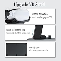 Vista 4 de VINDIJA Design VR Stand Multifunction VR Headset Stand for Headset Display Holder and Controller Holder Mount Station for Oculus QuestQuest 2Rift