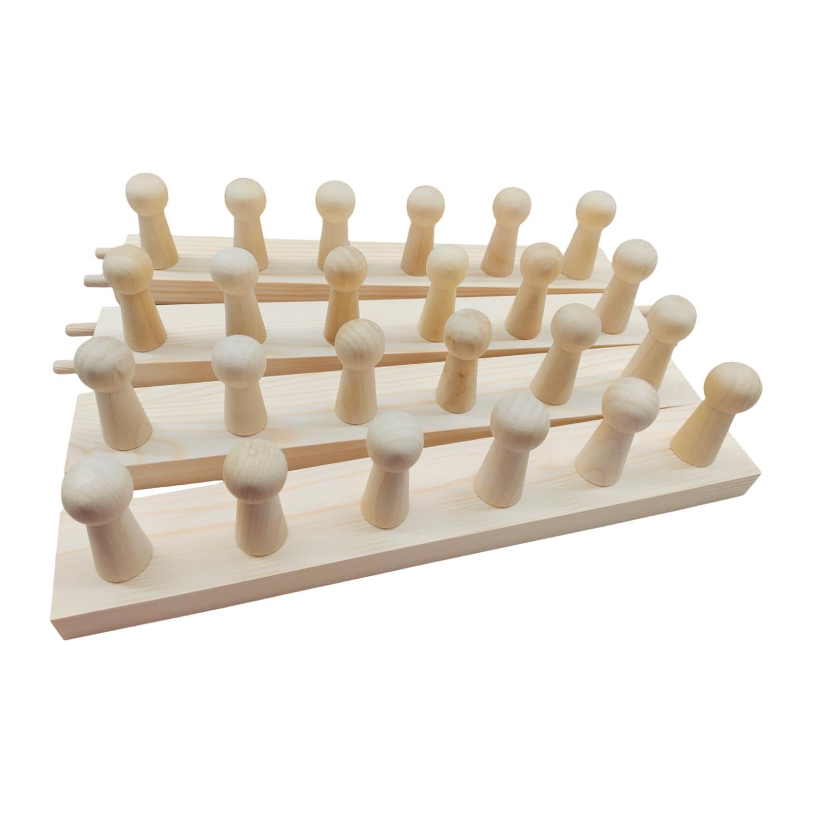 rockible Telaio per Maglieria in Legno, Strumento per Lavorare a Maglia, Versatile Telaio per Coperte Spesse per Principianti, per hobbisti, Filati, progetti, 4 Sezioni