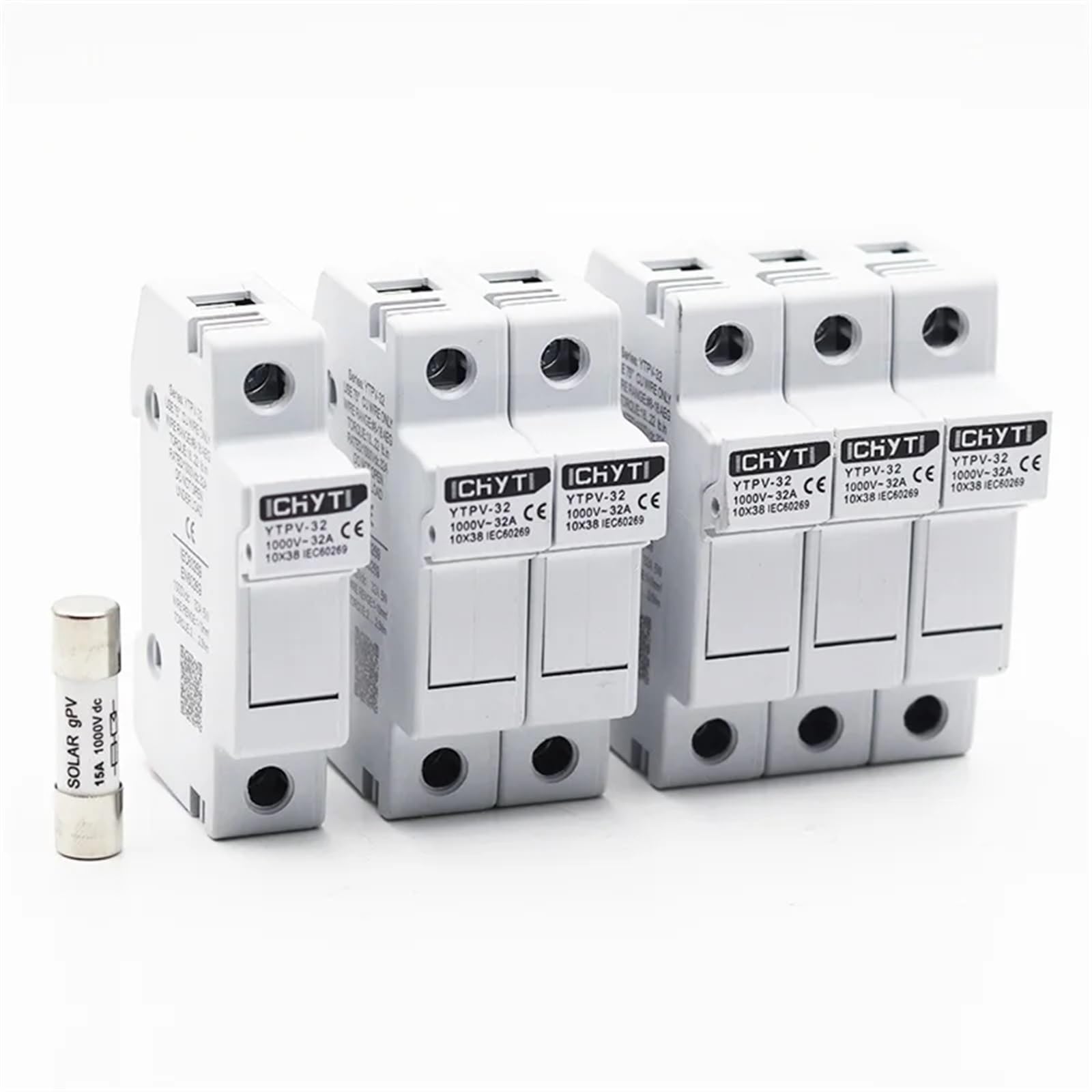 Photovoltaik Sicherungshalter DC 2-polig YTPV-32 1000 V ohne Indikator zum Schutz von Solaranlagen