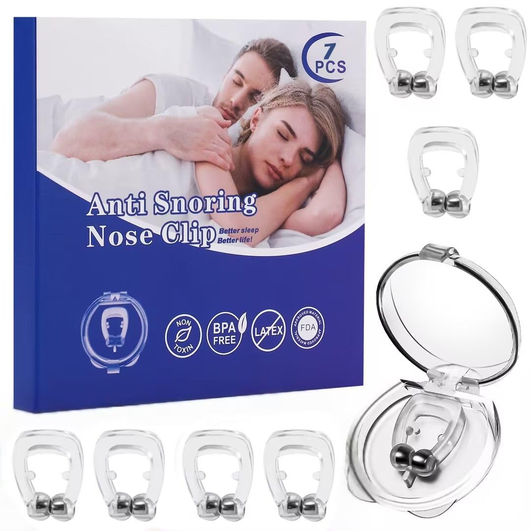 anti snoring devices snore stopper with adjustable magnet silicone nose clip stop snoring effective to relieve snoring snoring solution for comfortable and quieter sleepwhite m