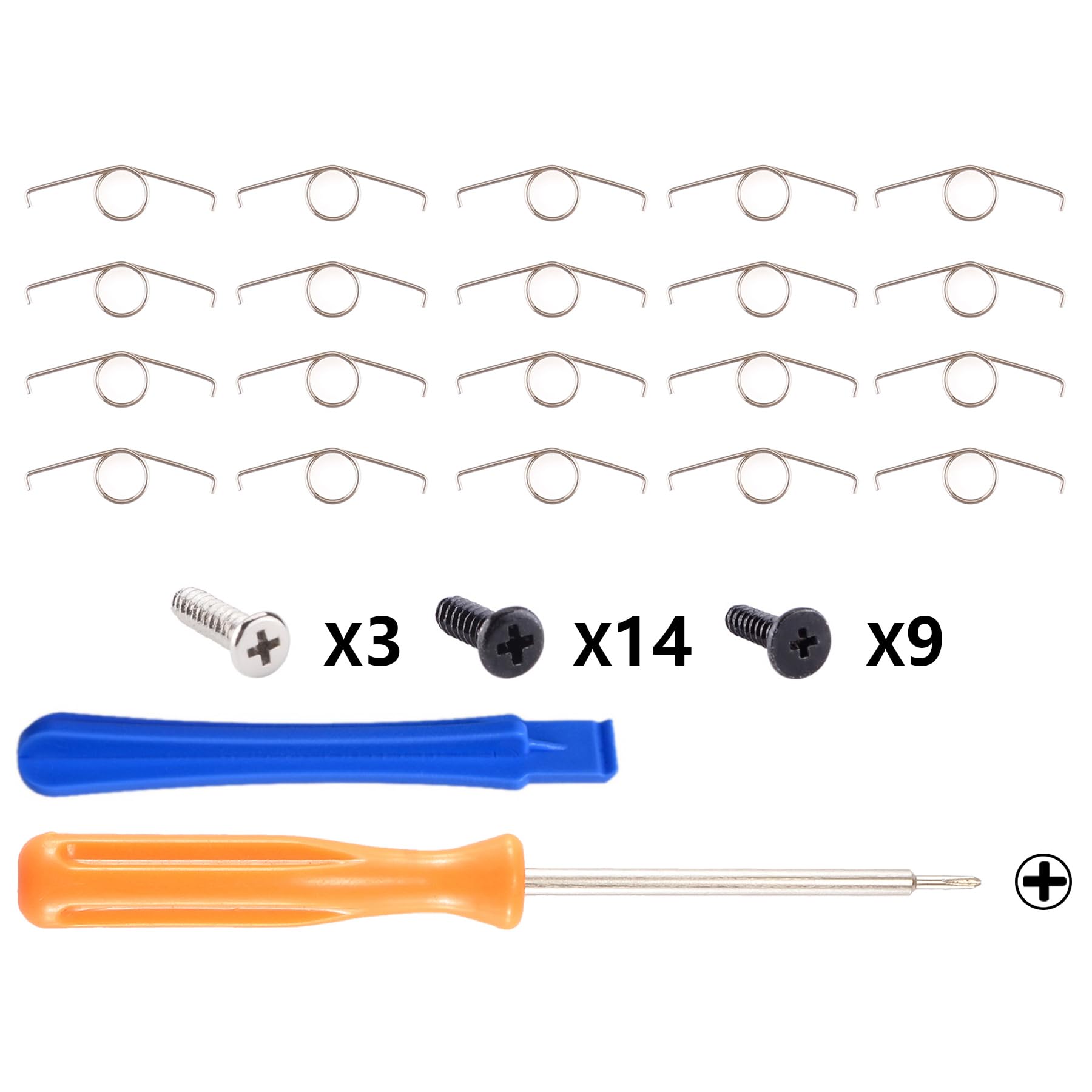 eXtremeRate 10 Pairs Replacement L2 R2 Trigger Buttons Springs for PS5 Controller Model BDM-010 BDM-020, Repair Tools Set Screwdriver Open Shell Stick Screws for PS5 Controller