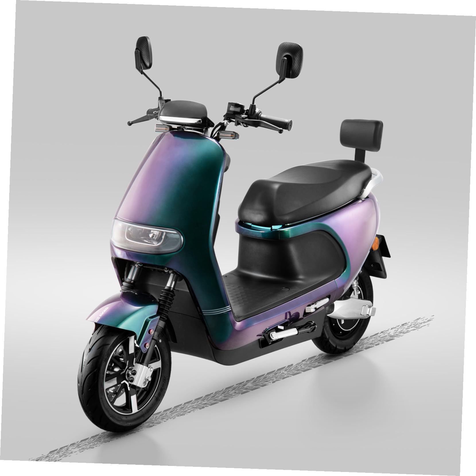 Gatuida Cuscino Schienale Poggiapiedi per Elettrica Nero per Comoda in e Metallo per Spostamenti in Bici