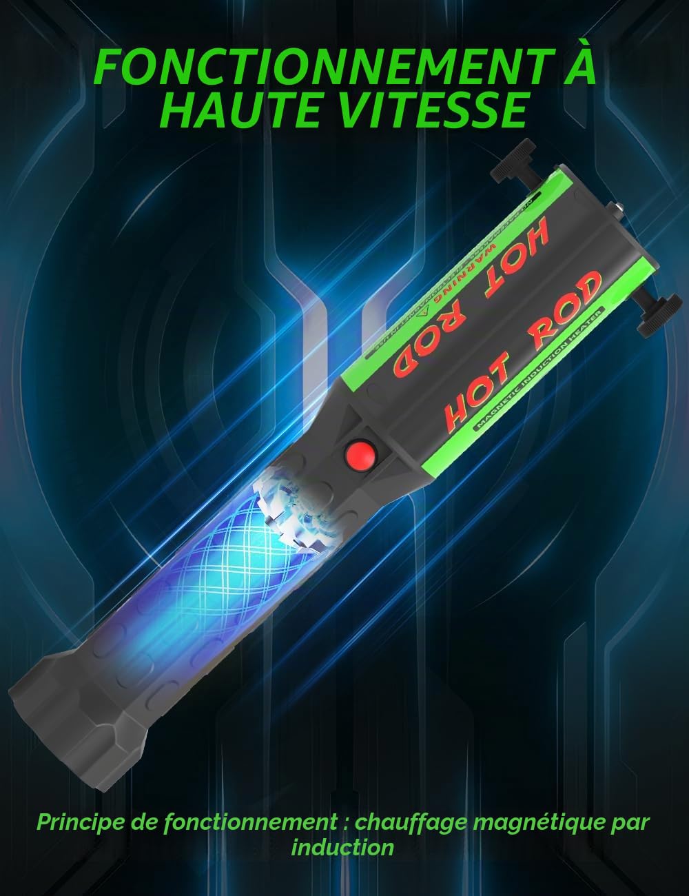 Solary Appareil de chauffage par induction automobile pour le retrait de vis - 1200W, 220V Dévisseur d'écrous pour desserrer les vis rouillées, Chauffage par induction avec 3 bobines
