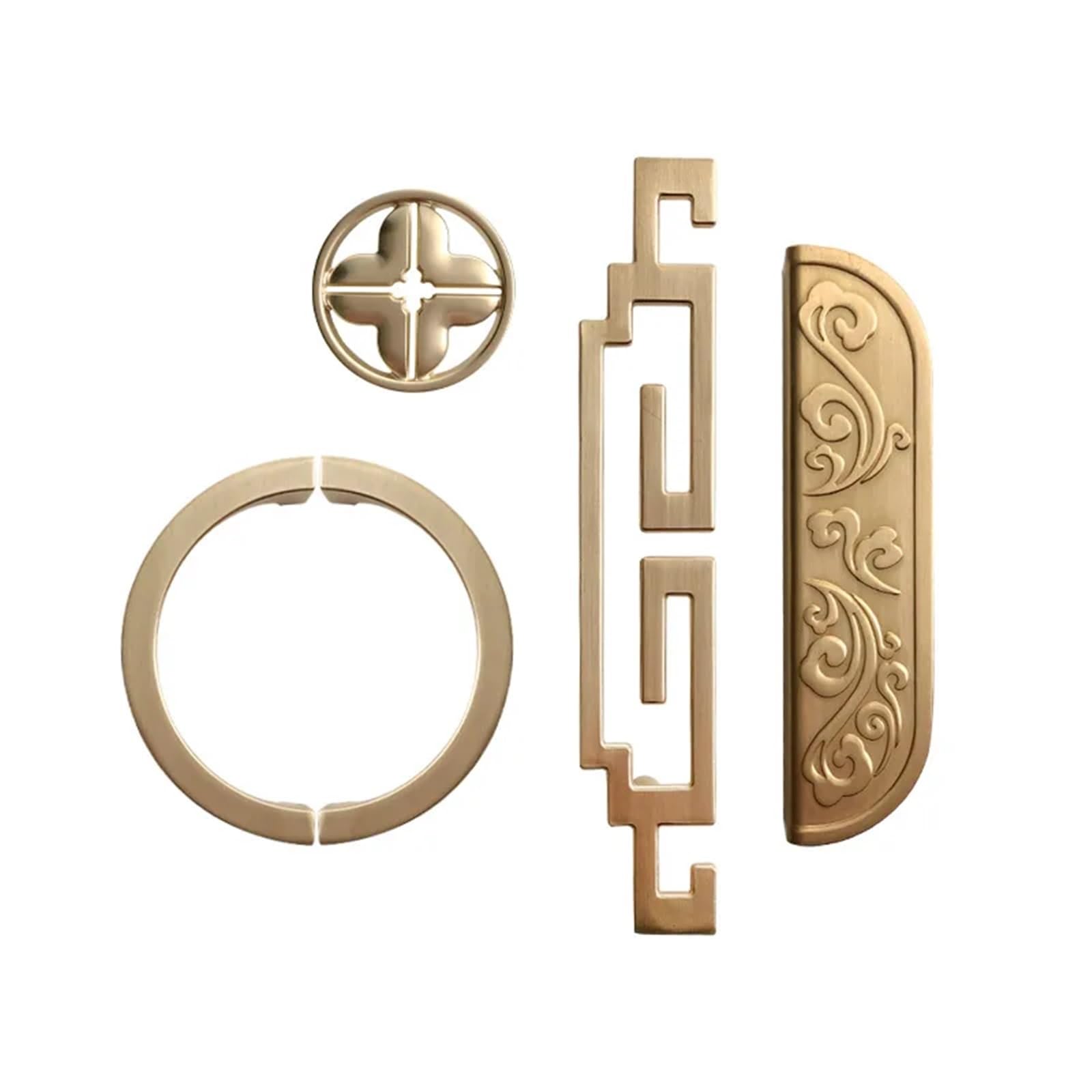 KDHCVKZ 1pcs Wardrobe Door Handle Gold Antique Solid Cabinet Handle Door Drawer Drawer Pulls Cupboard Handles Furniture Hardware(A-Hole 128mm)