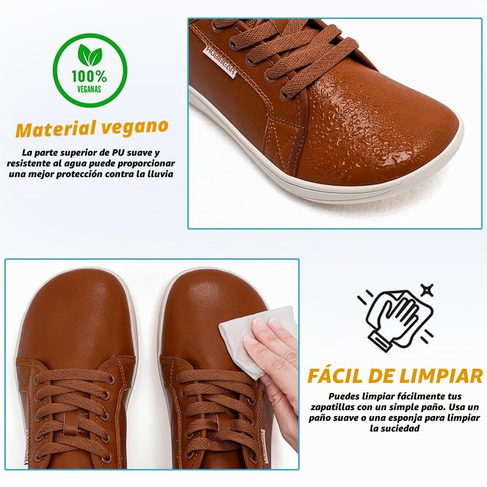 HOBIBEAR Zapatillas anchas minimalistas de moda para hombre y mujer, sin caída, ligeras y cómodas