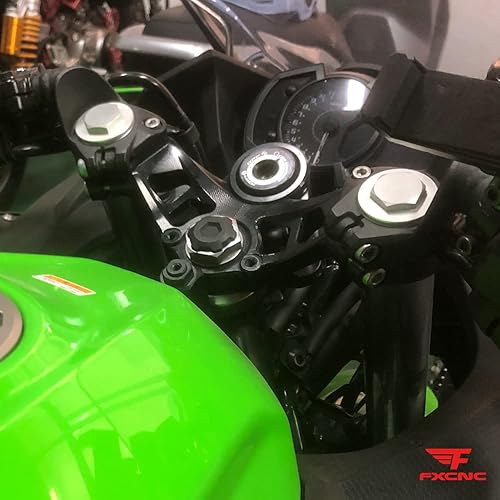 Miniatura 6 de PROCNC - Abrazadera de horquilla frontal superior de árbol triple para motocicleta Kawasaki Ninja 400 2018 2019 2020 2021 2022 (negro)