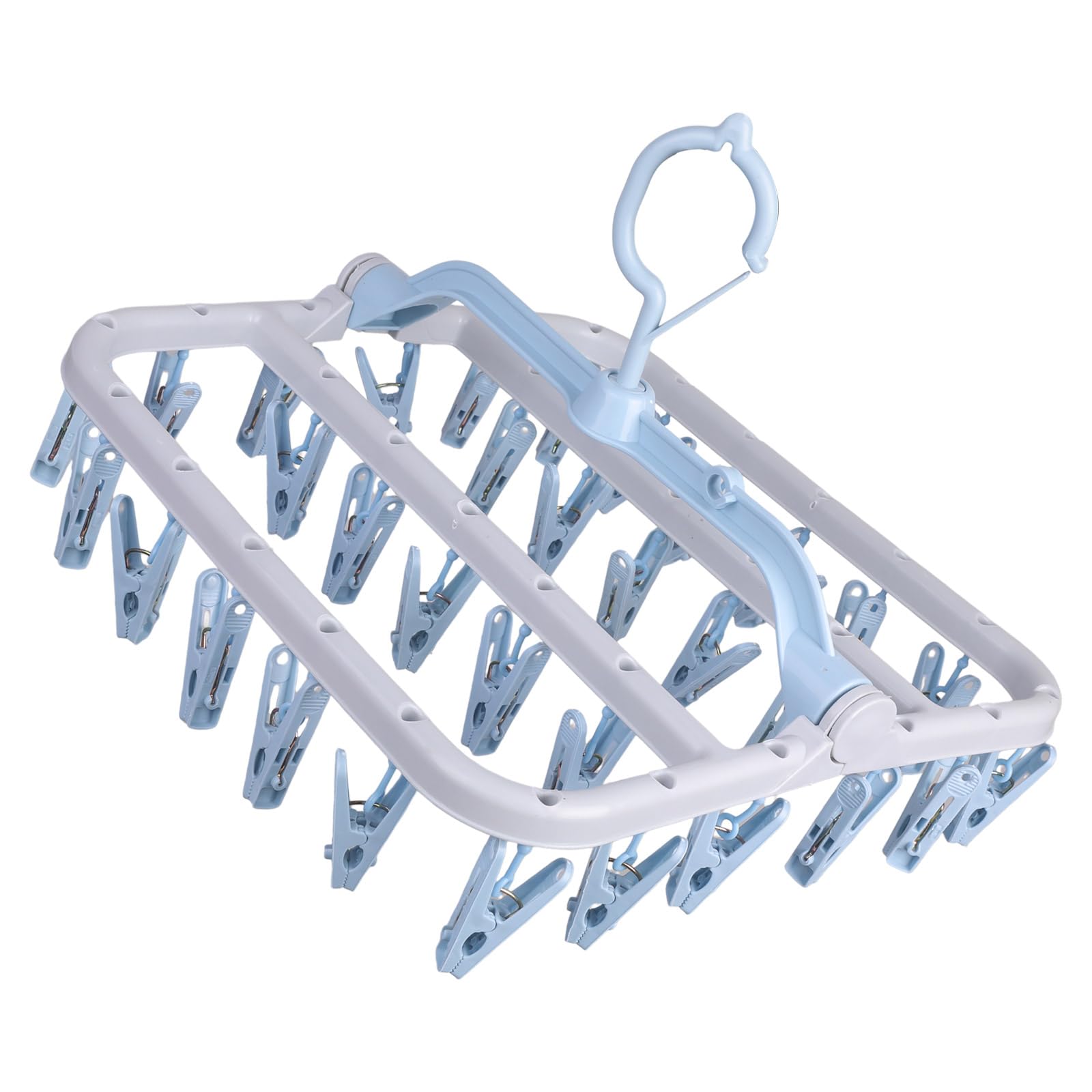 HDOYTXXM Foldaway Clothesline Hanger Thickened Arms Multiple Clip for Apartments Dorms Foldable Laundry Drying Rack with Clip