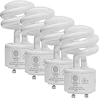 Vista 9 de SLEEKLIGHTING - 13 vatios GU24 base 2 bombillas - UL-13w 120v 60hz bombilla - Mini espiral de bloqueo giratorio - Bombilla fluorescente CFL de dos