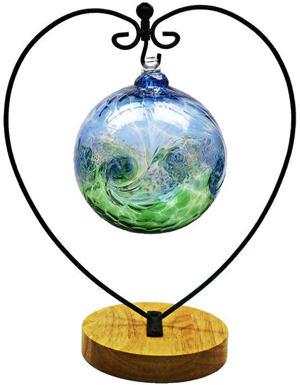 Archi Ornament Display Stand Holder Home Wedding Decoration Rack for Hanging Glass Globe Air Plant Flower Pot Stand Iron Pot Hook Stand Terrarium Witch Ball(Heart)