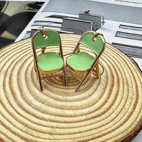 Tridimensional Chair Earrings for Women Green Folding Chair Earrings Trendy Statement Alabama Brawl Chair Earrings Fashion Jewelry Gifts4
