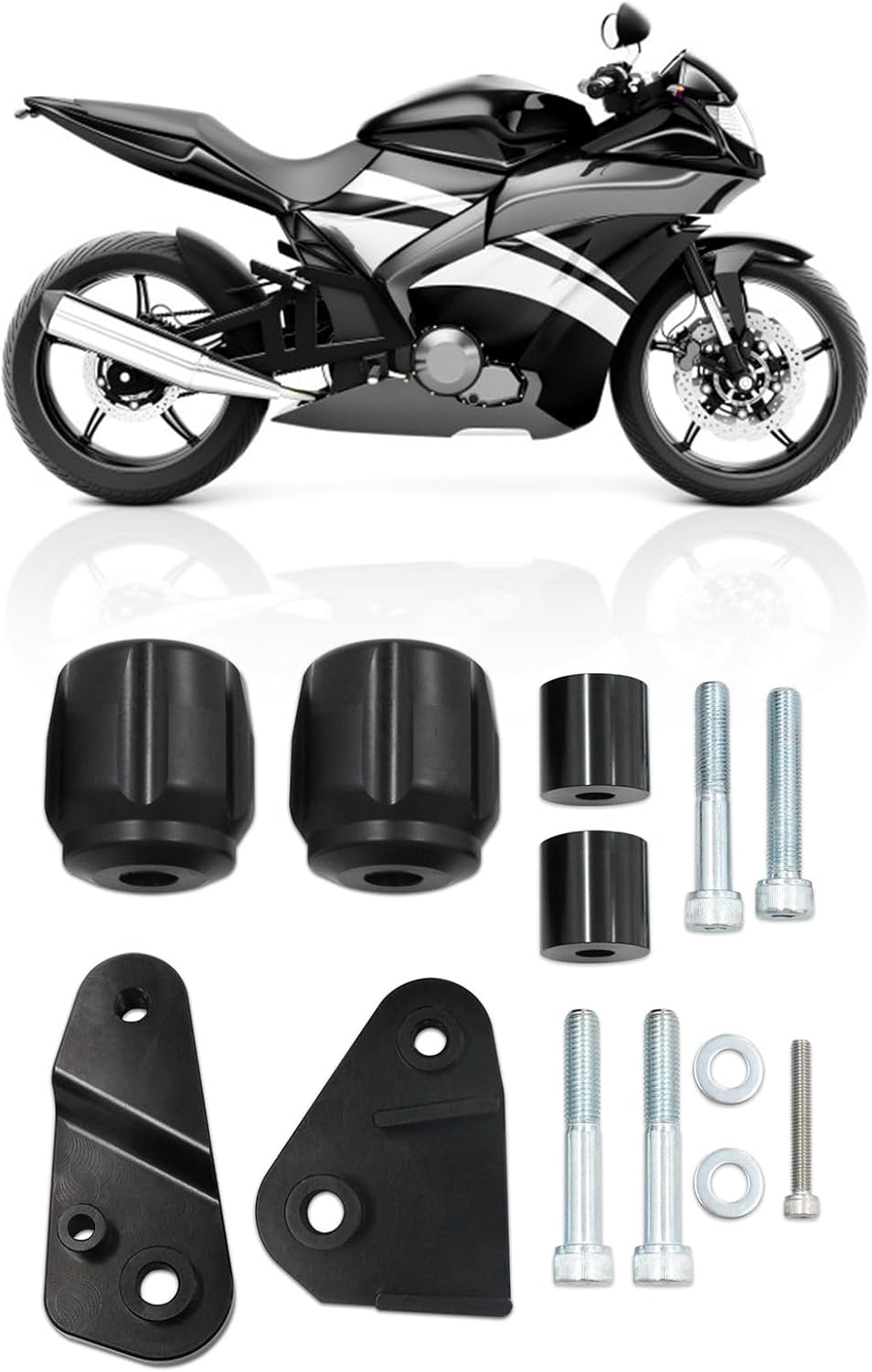 Motorcycle Frame Sliders Falling Crash Protector Guards Aluminum Frame Sliders Not Cut Kits For GSXR 1000 2017 To 2024