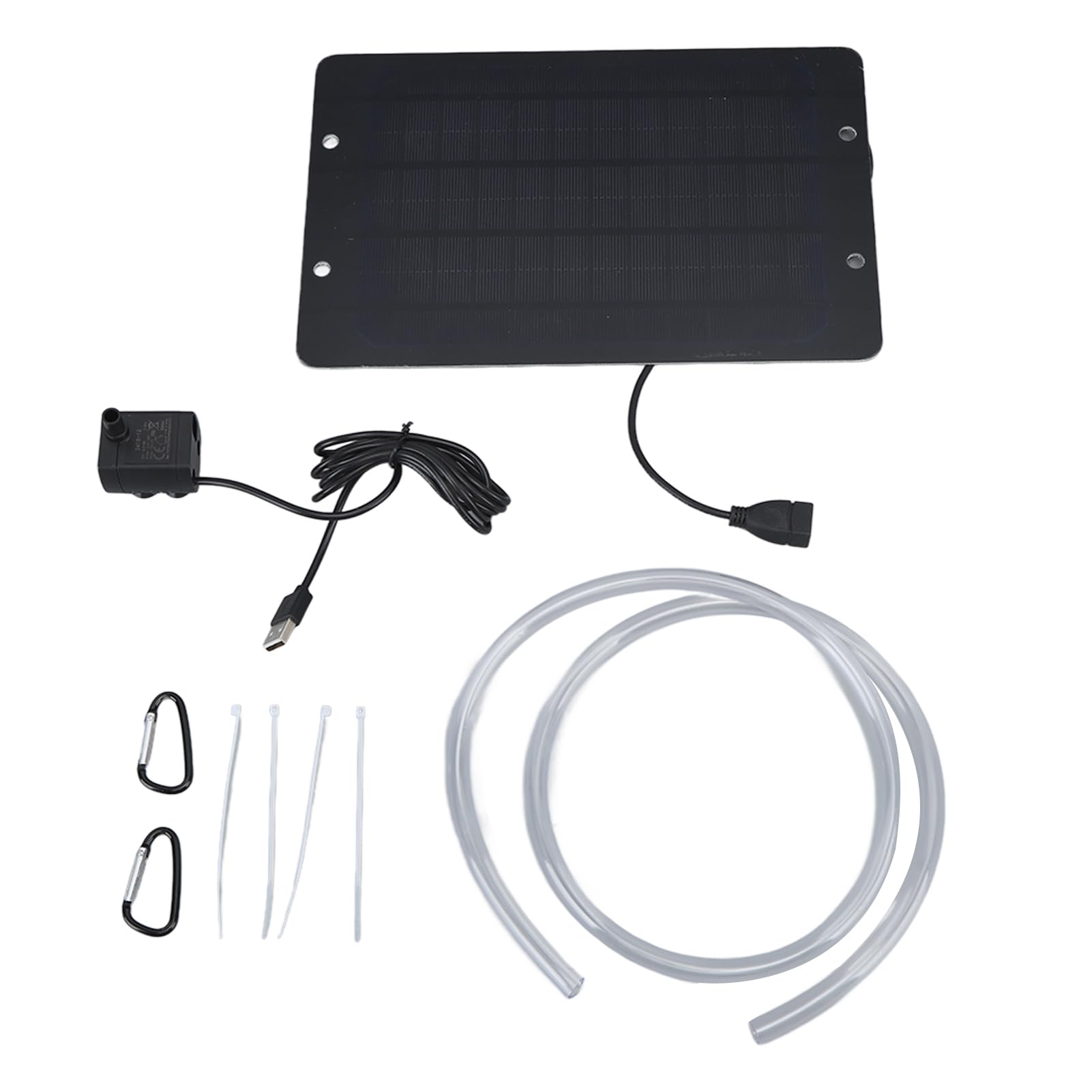 Solarbrunnen, Hocheffizienter Solarpanel-Vogelbadbrunnen mit Wasserpumpe, USB-Schnittstelle, Vielseitiger Solarwasserbrunnen für den Terrassengarten