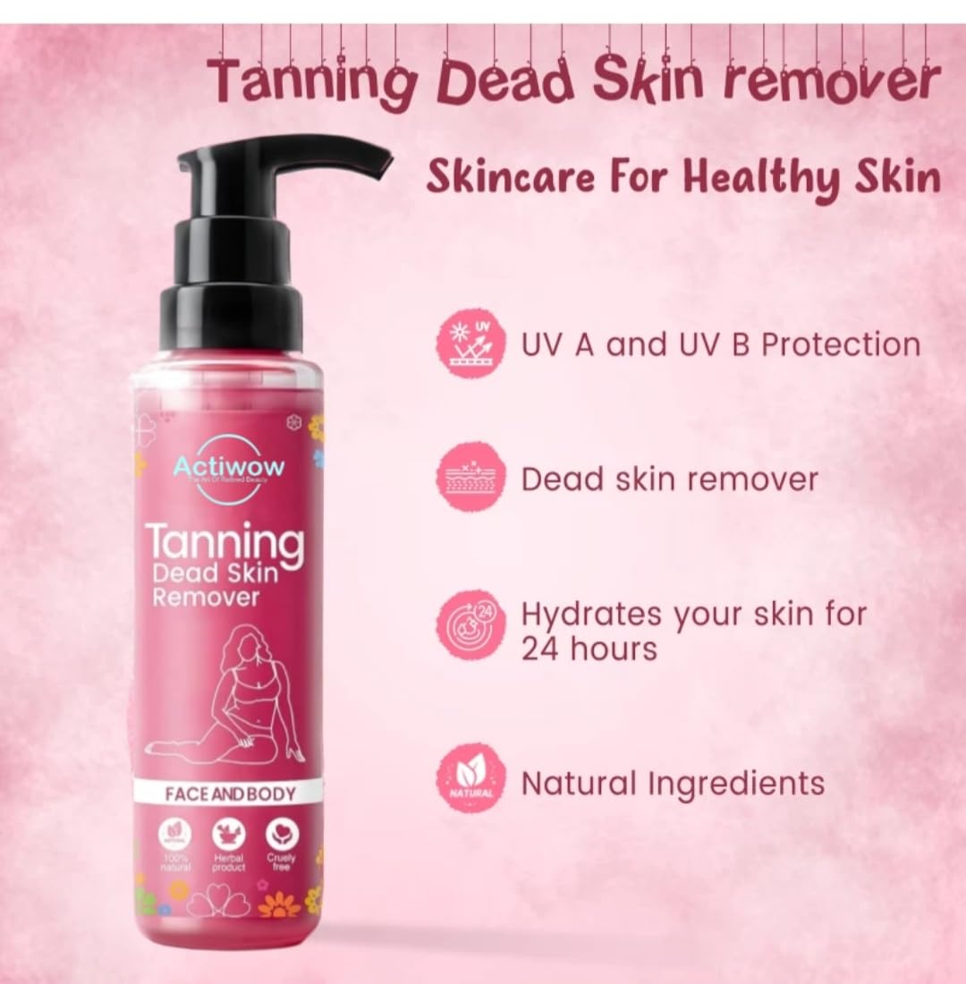 Actiwow Removes dead skin | TANNING AND DEAD SKIN REMOVER | Cleanses excess oil | For all skin types | 100ml (Pack of 1) 2