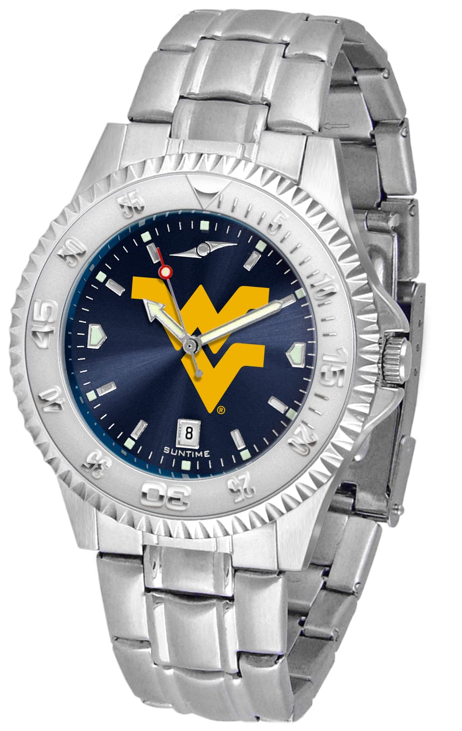 SunTime Men's Competitor 40mm Quartz Watch, 20mm Stainless Steel Strap, Anochrome Dial