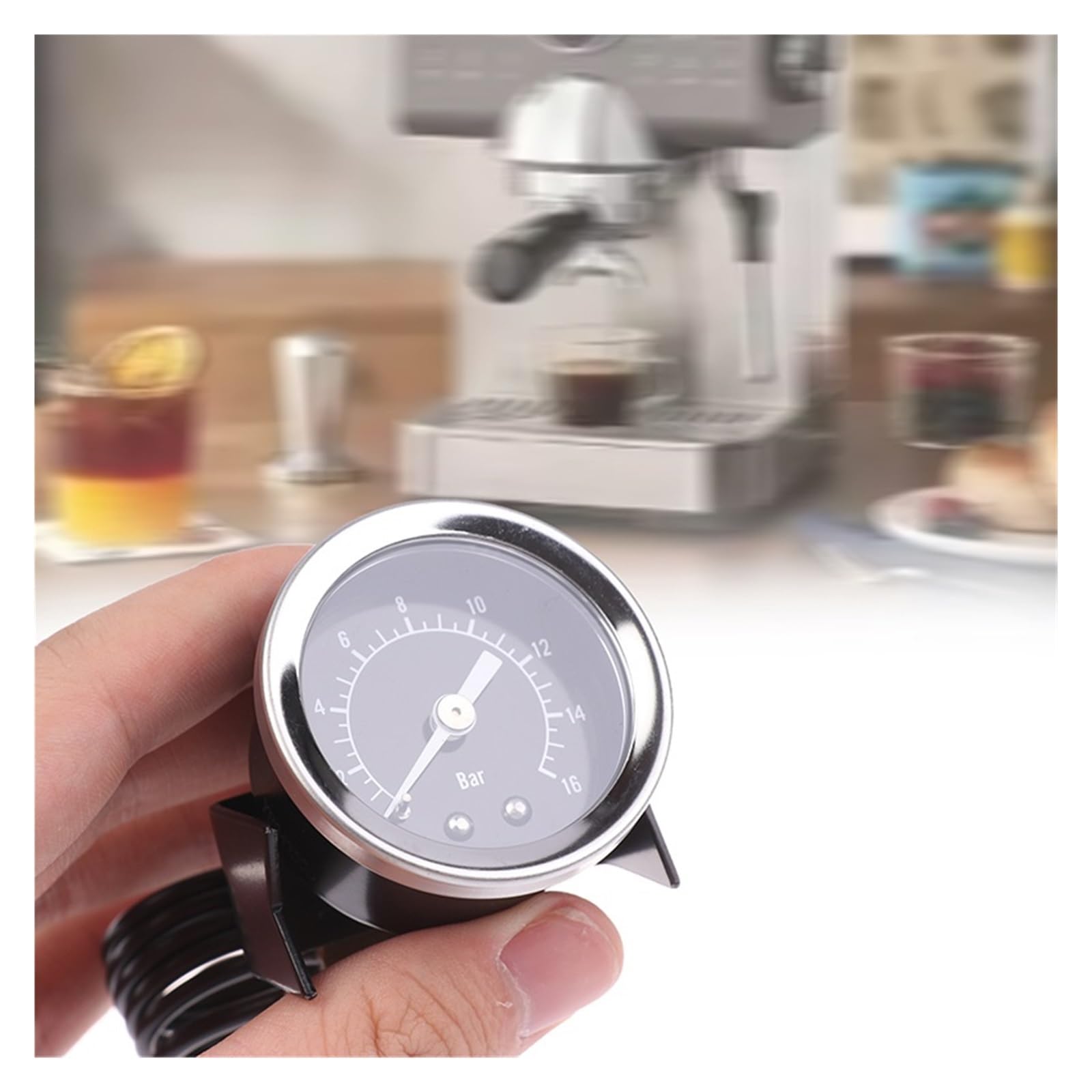 Manómetro de alta presión 16 bares, adecuado para máquinas café, manómetro generador Y40,Medición de precisión
