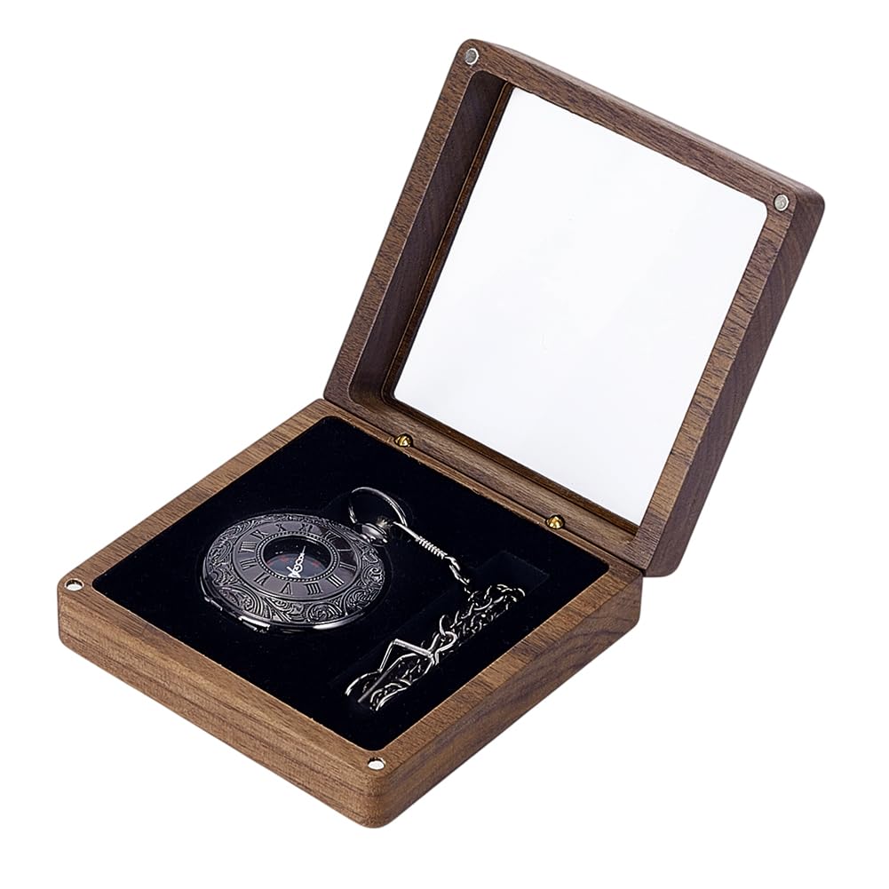 Boîte à montres en bois de noyer PH PandaHall : écrin luxe et design épuré