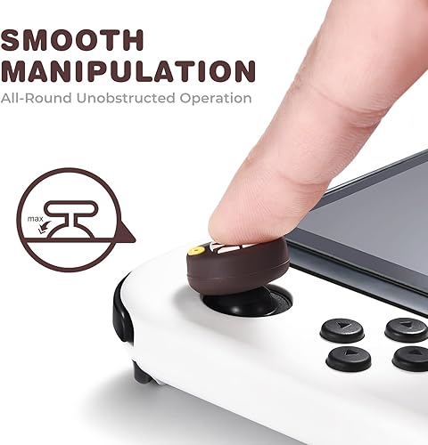 Miniatura 4 de PALPOW - Tapas de palanca de mando para pulgar compatibles con Nintendo SwitchOLEDLite Pokemon, bonita funda de silicona analógica para palillos de